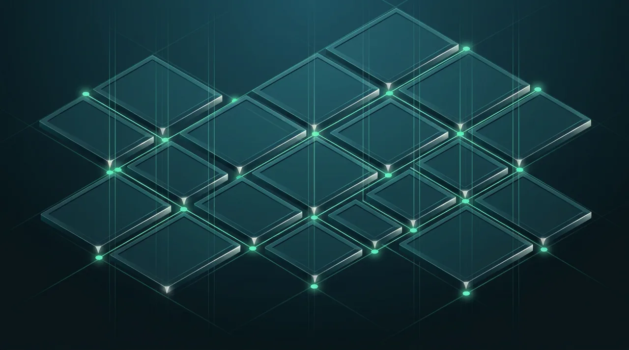 Abstract diagnostic-grid graphic
